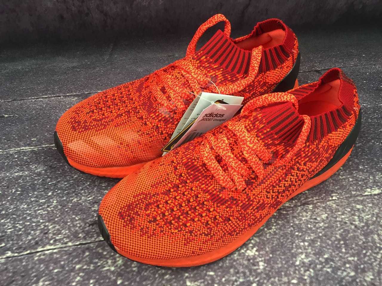 9正品新款真爆阿迪达斯男子运动鞋 Adidas Ultra boost Uncaged 袜子运动跑步鞋BB4678 红色